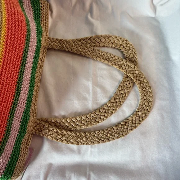The Sak Crochet Kenya stripe Tote Bag multi - Picture 13 of 14